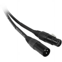 Роквил РКСФМ100П-Б 100 ' женски до мъжки РЕАН КСЛР микрофон кабел за високоговорители, Черен