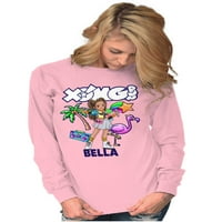 Pop Bella Rockstar Cartoon Женска тениска с дълъг ръкав Brisco Brands 2x