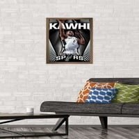 Трендс Интернешънъл НБА Сан Антонио Спърс-Кауи Ленард плакат на стената 16.5 24.25.75 Бронзова Рамкирана Версия