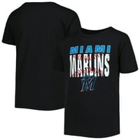 Тениска на младежки черни Маями Марлинс