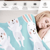 Великденски декорации зайче хвърля одеяло с калъфи за възглавници за лег
