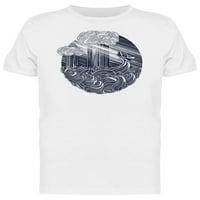 Хартиеният кораб върви по тениска с морска буря Мъже -Маг от Shutterstock, мъжки 3x-голям