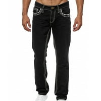 Viikei Cargo Pants for Men Mens Pants Еластичен клирънс на талията под 5 долара. Мъжки небрежен деним памук прави панталони панталони