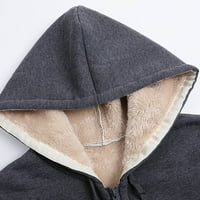 Binmer зимно палто за жени плюс размер качулка яке печат цип дълъг ръкав джобно палто от блуза