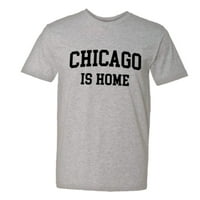 Pleasemetees Mens Chicago е дом, роден от Chitown Illinois HQ Tee