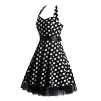 Макси, ежедневни рокли за жени, лято, черно, модна ежедневна пачуърк пачуърк мрежеста полка точка рокля за печат без ръкави за
