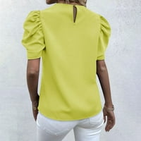 Дамски летни тениски небрежни върхове с кръгли врати дами отпечатан бутер ръкав отпечатани блуза с къс ръкав xl