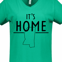 Inktastic Това е дом-състояние на тениска с V-образно деколте на Мисисипи,