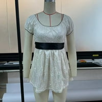 Жени Kawaii Lace къса рокля Y2K Vintage с късо ръкав A-Line Streetwear