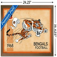 Синсинати Бенгалс-Ретро Плакат За Стена С Лого, 14.725 22.375
