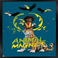 Disney Encanto - Плакат за стена на магнит на животни с pushpins, 22.375 34
