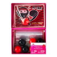 Начин да празнуват нинджа подскачам топки, черно и червено, пластмаса, Свети Валентин
