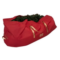 Опростете чантата за съхранение на полиестер с тежък празничен декор, държи дървета до 9 фута, червено