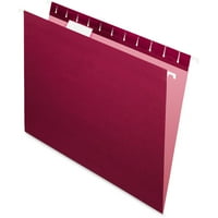 Pendaflex, PFX81613, цветни висящи папки, кутия, бордо