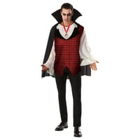 Вампирски мъжки костюм за Хелоуин от рубини