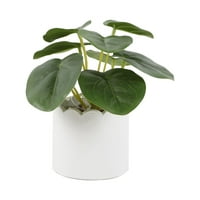 Крепежни елементи 6.5 изкуствени пари растение в матова бяла керамична саксия