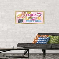 Jojo Siwa - Peace Love Unicorns Wall Poster, 14.725 22.375 рамки