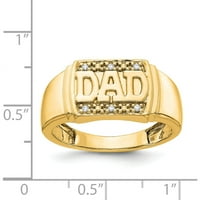 14K жълто злато AA Diamond Men's Ring, направен в Индия RM5847-004-YA