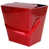 Празнично Време Голяма Кутия За Подаръци Холографско Фолио Червена Коледна Хартия