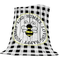 nsect карикатура Animal Flannel Fleece Bee Hive Сладко ibed одеяло покривало покритие за покритие на леглото меко леки топли уютни
