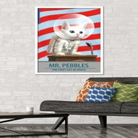 Разпад - Мистър Пебълс - Първата Котка В Космоса Плакат На Стената, 22.375 34 В Рамка