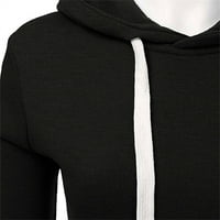 Качулки за жени цип на памук пуловер суичъри солидна качулка с джобни пуловери с дълъг ръкав риза е паднали y2k дрехи